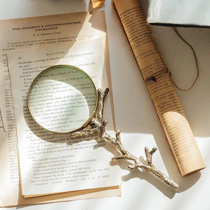 The Thorne™ Distressed Gold Magnifying Glass