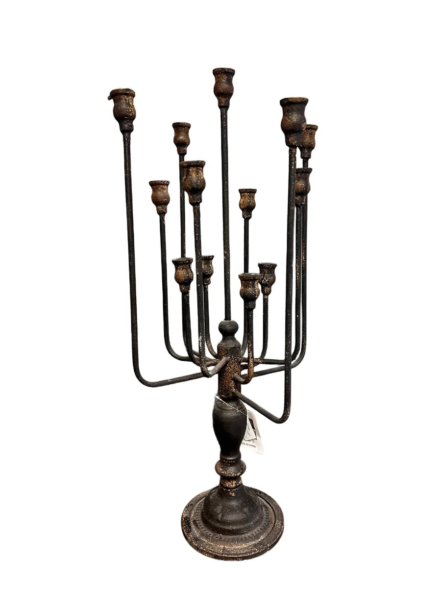 The Lucien™ 13-Candle Iron Candelabra
