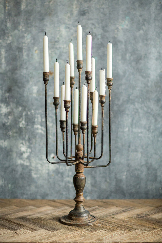 The Lucien™ 13-Candle Iron Candelabra