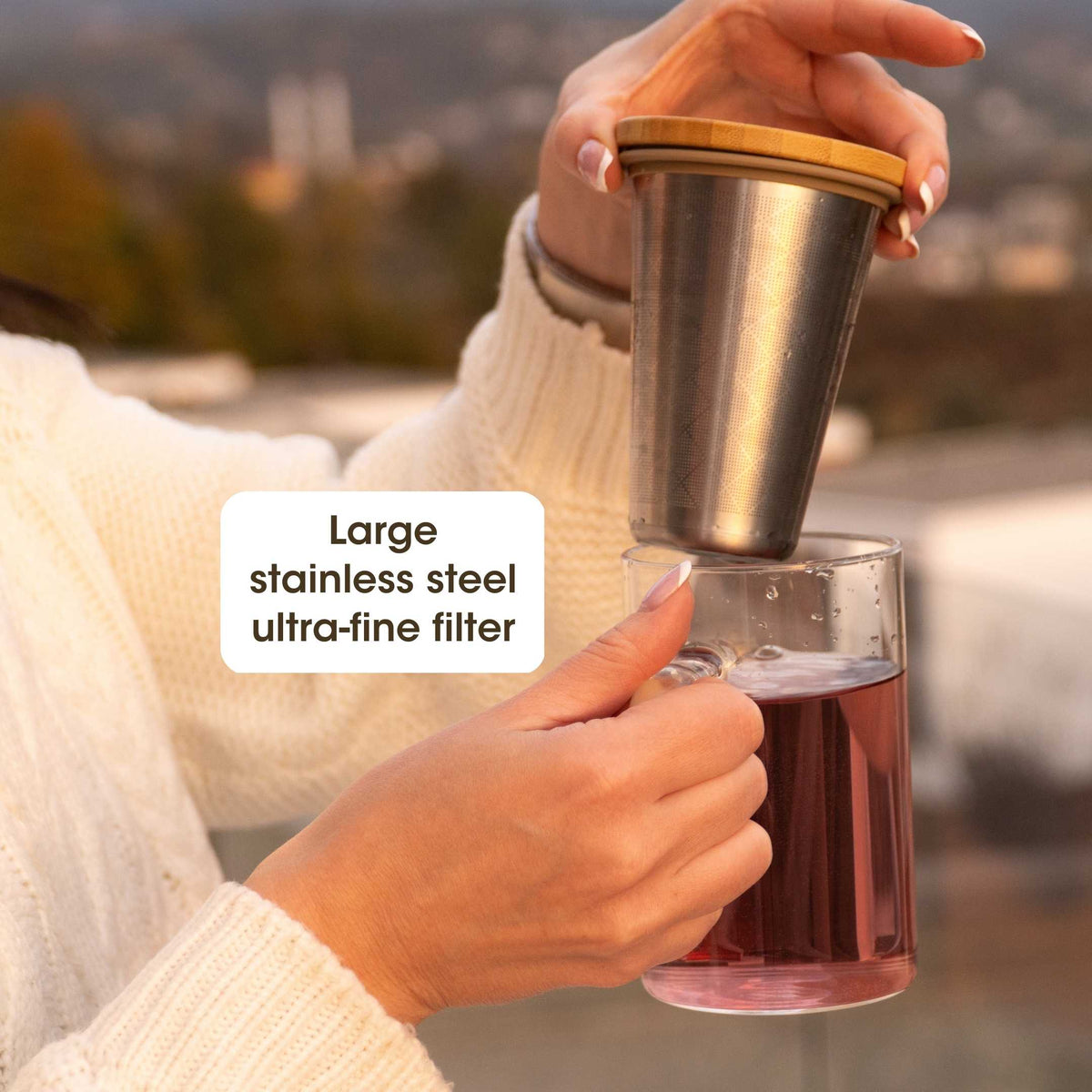 The Elara™ Glass Tea Infuser