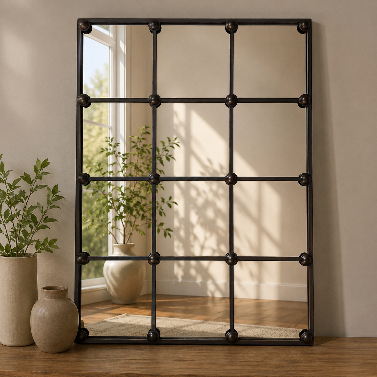 The Beaumont™ Cast Iron Window Mirror