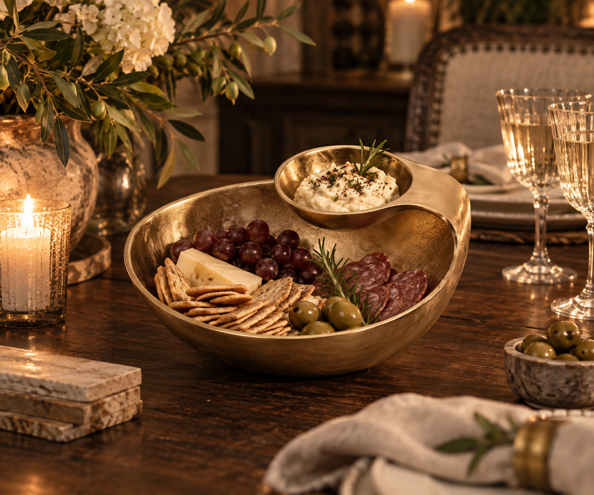 The Harrington™ Brass Serving Bowl