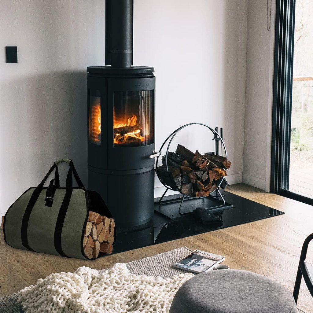 The Alder™ Waxed Canvas Log Carrier