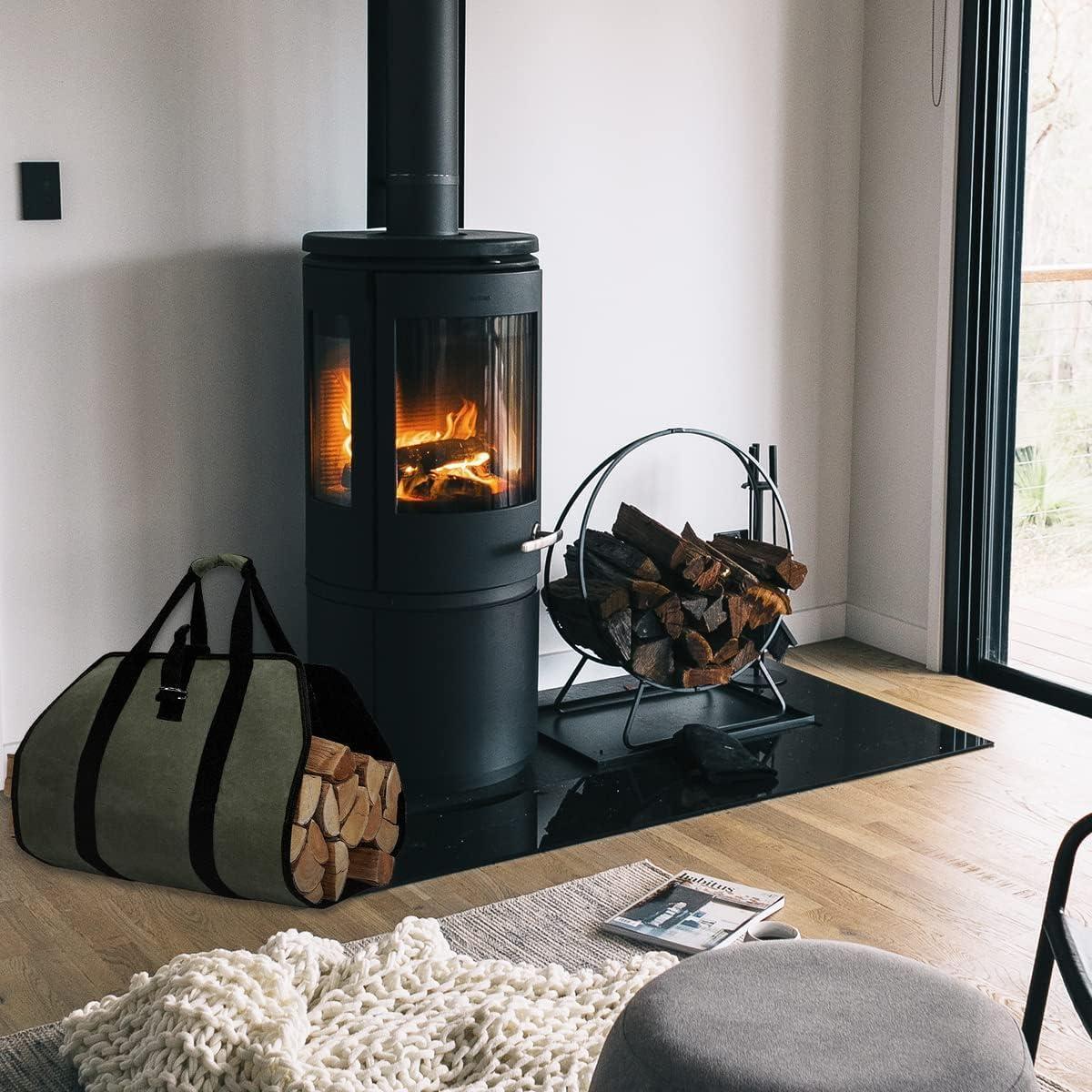 The Alder™ Waxed Canvas Log Carrier