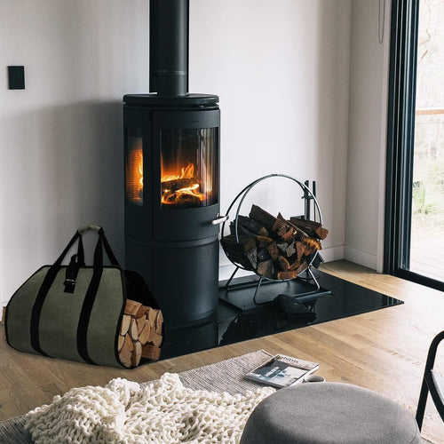 The Alder™ Waxed Canvas Log Carrier