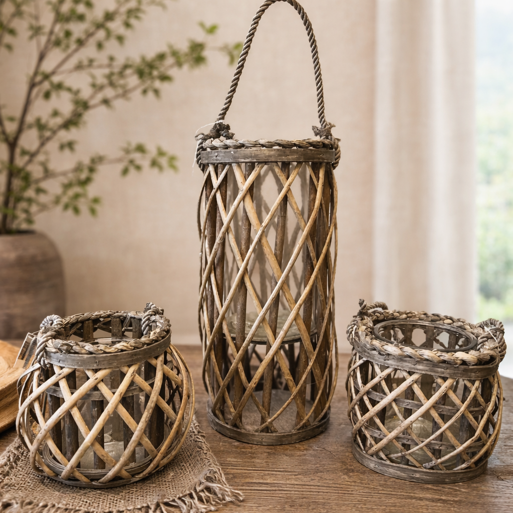 The Elowen™ Willow & Glass Lantern Collection