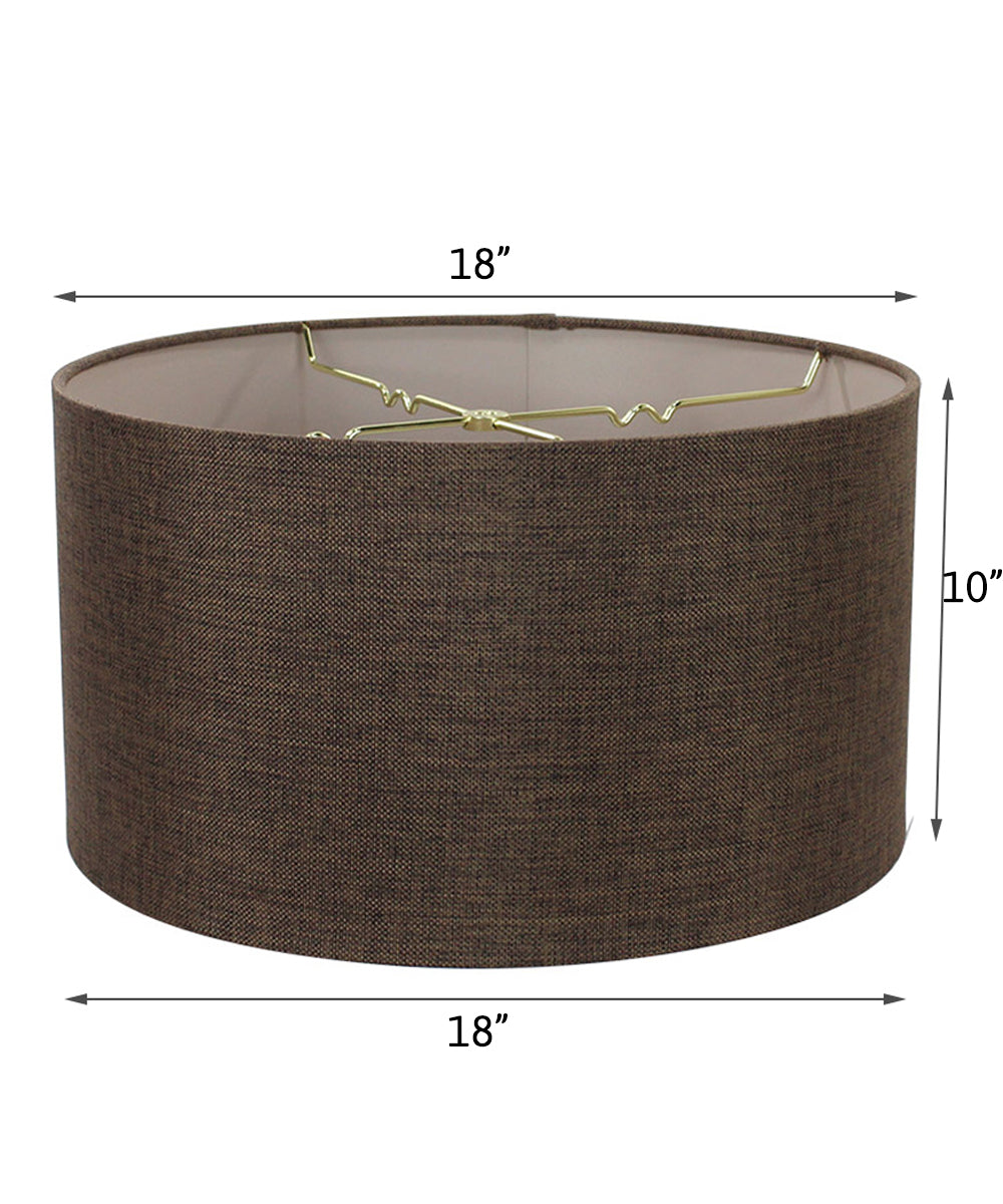 The Kensington™ Chocolate Burlap Drum Shade